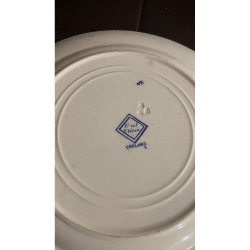 Vintage Ridgway Semi China England Blue Willow Salad Plates 8” Set of 2 - Picture 6 of 9